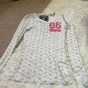 Vintage PINK button down with rhinestones